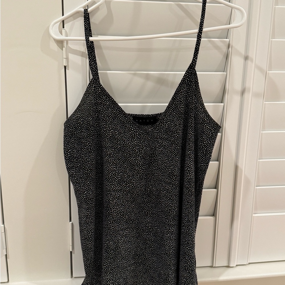 Hatch Black and White Dotted Camisole
